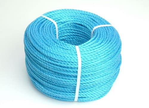 Faithfull Blue Poly Rope Coil - 8mm Dia x 30 Meters, Max Load 100kg, Breaking Strain 800kg, 8mm x 30M