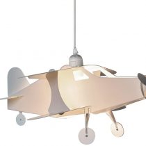 Fun Children's Bedroom/Baby Nursery White Aeroplane Ceiling Cot Mobile Lamp Pendant Light Shade