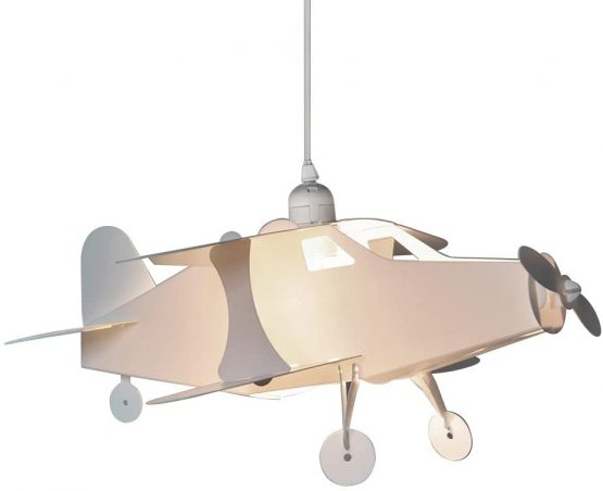 Fun Children's Bedroom/Baby Nursery White Aeroplane Ceiling Cot Mobile Lamp Pendant Light Shade