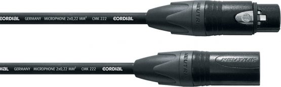 Cordial Peak CPM 1 FM 1 m XLR 3 Pin XLR (3-Pin) Black Audio Cable