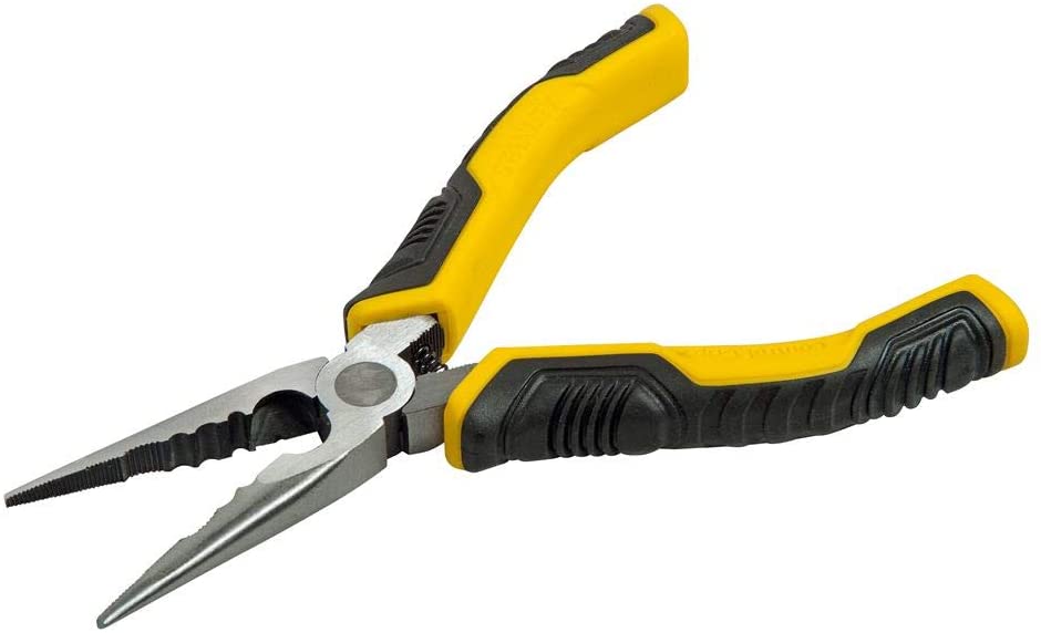 STANLEY Control Grip Long Nose Pliers 150mm STHT0-74363, Yellow - Image 2