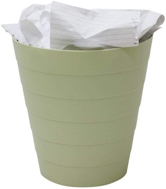 JVL Funktional Plastic 7 Litre Round Bin, Green, 25x25xH26cm - Image 2