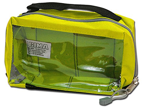 GIMA 1475 E1 Squared Pouch with Window and Handle, Yellow