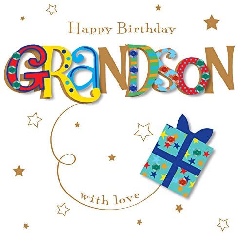 Grandson Happy Birthday Greeting Card by Talking Pictures Cards