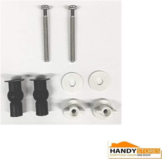 Toilet Seat Fixings Top Fix And Bottem Fix Universal Pack Well Nut WC Blind Hole Fitting Rubber Back To Wall 1 PAIR- Handyfix Brand - Image 4
