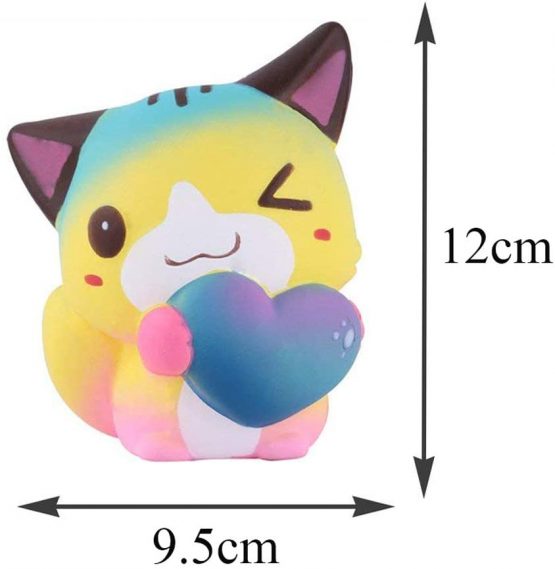 Anboor Squishies Cat Love Heart Kawaii Soft Squishy Slow Rising Scented Animal Squishies Stress Relief Toys Prime Collection Gift 1PCS - Image 3