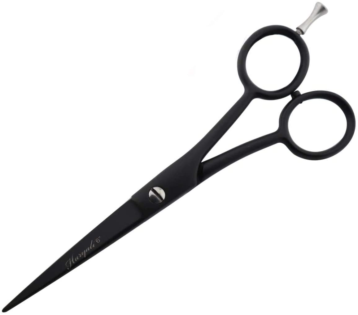 Haryali London Black Professional 6" Hairdressing Barber Scissors Hairdresser Hair Cutting Salon Shears With Fixed Screw