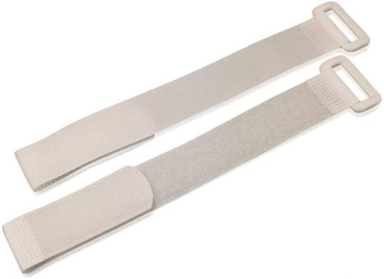Alfatex® by Velcro® Brand White strap Cable Ties with plastick buckle, 2 pieces in pack (25mmx250mm)