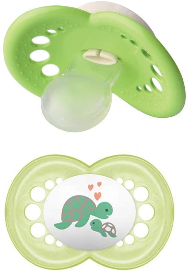 MAM Skin Soft Silicone Dummy 6-16 Months Neutral Set of 2 Includes Sterilised Transport Box and NIP Dummy Strap - Image 4