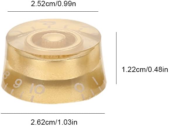 4pcs Electric Guitar Knobs, Guitar Tone Speed Volume Control Knobs Replacement Accessory for Les Paul LP Electric Guitar(Gold) - Image 4