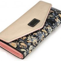 DWE Women Leather Wallet,Fashion Long Envelope Coin Purse ID Card Holder Handbag for Ladies Girls (Black)