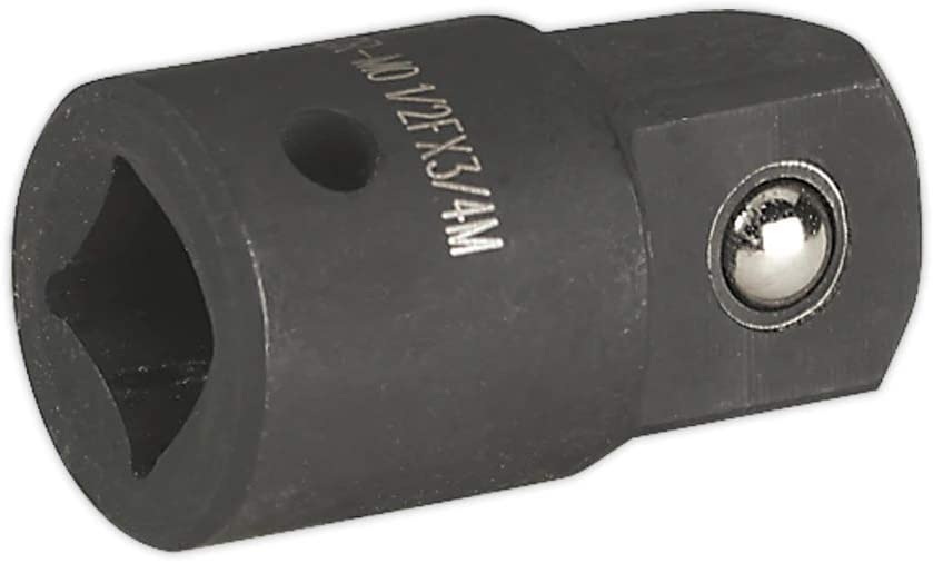 Sealey Ak5402 Impact Adaptor 1/2Sq Drive Female - 3/4Sq Drive Male, Black, 112mm x 43mm x 26mm