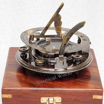 KHUMYAYAD Solid Brass sundial compass fully functional hand made compass maritime nautical item