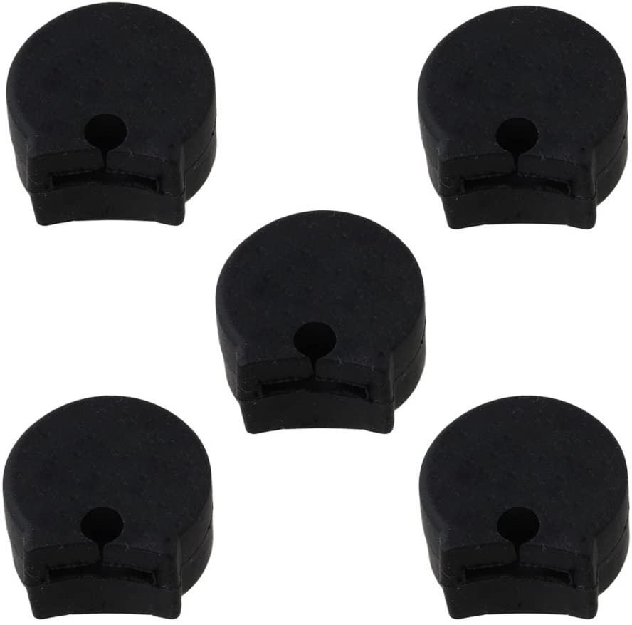 Yibuy Black Soft Rubber Clarinet Thumb Rest Cushion Saver Pack of 5