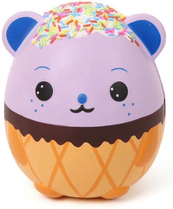 Anboor 5.5 Inches Squishies Jumbo Panda Egg Creamy Candy Ice Cream Slow Rising Scented Kawaii Squishies Animal Toy for Collection,1 Pcs