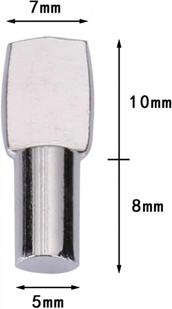 120 Packs Shelf Pins, 5 mm Shelf Support Pegs Spoon Shape Cabinet Furniture - Image 2
