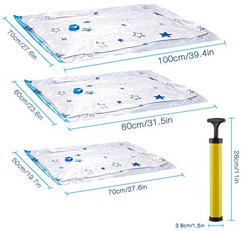 UOUNE Vacuum Storage Bags, 6 Combo (2 Jumbo, 2 Large - Image 2