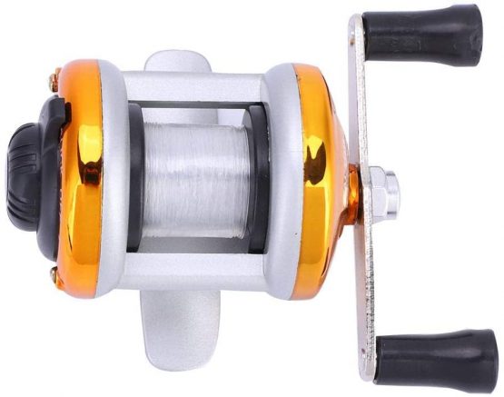 Fishing Reel, High Brake Strength Solid Construction Drag Reels with Wire for Outdoor River Ice Boat Ocean Fishing