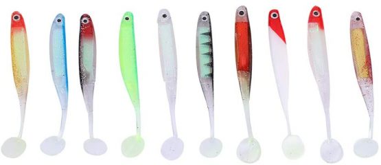 Alomejor 10PCS Fishing Lures 10.5cm/5g PVC Soft Fishing Lures For Outdoor Fishing