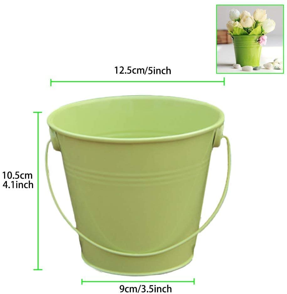 Dproptel 2-in-1 Portable Flower Pots + Sand bucket, Iron Hanging Flower Pots - Image 3