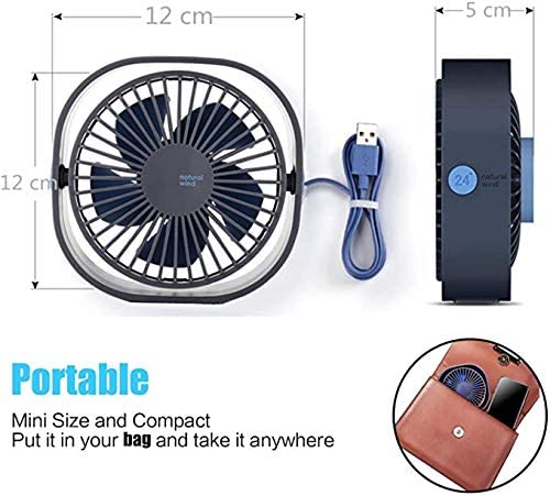 Comlife Usb Desk Fan360° Rotation Portable Fanusb Operated Fan With 3 Speed Andpowerful Airflow 0291