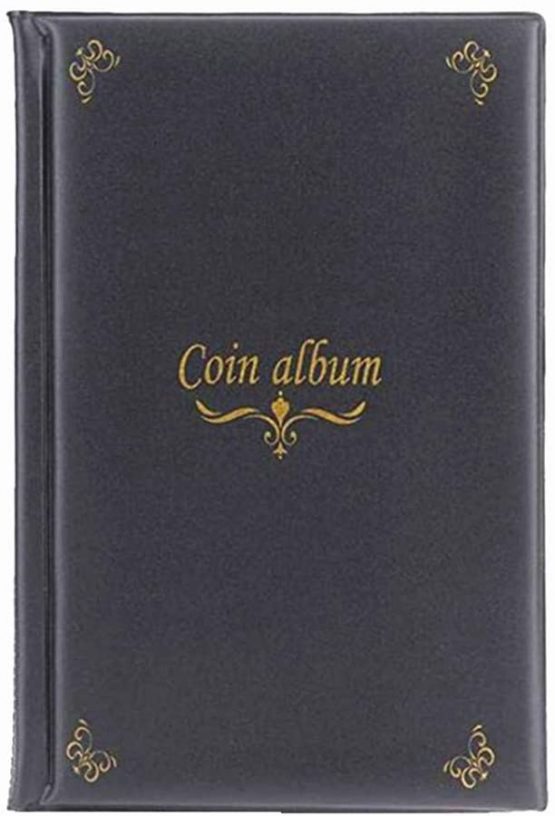 MULOVE 150 Pockets Coin Collectors Album, Coin Collection Holder Book Suitable for Coin Diameter Less Than 1.65 Inches Storage,Black