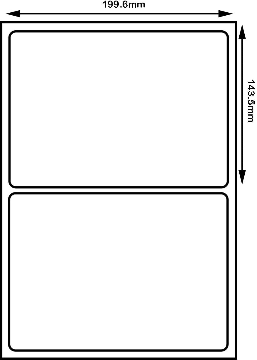 SmithPackaging A4 Self Adhesive Address Labels, 2 Labels Per Sheet, 100 Sheets, 199.6 x 143.5mm, 200 Labels - Image 2