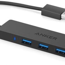 Anker 4-Port USB 3.0 Ultra Slim Data Hub for Macbook, Mac Pro/mini, iMac, Surface Pro, XPS, Notebook PC, USB Flash Drives, Mobile HDD, and More