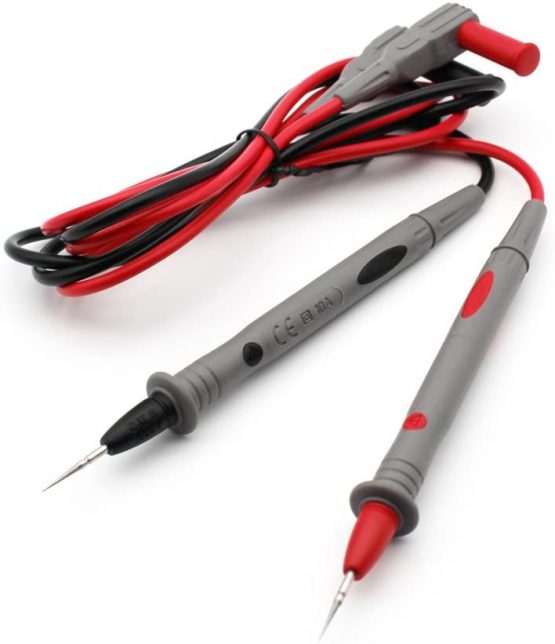 HUYU 2 PCS Multimeter Test Lead Kit, 110cm Professional Electronic Test Lead Cable & Φ0.28MM Extra Fine Test Probes, 4mm Banana Plug for Universal Multimeter Meter - Image 2