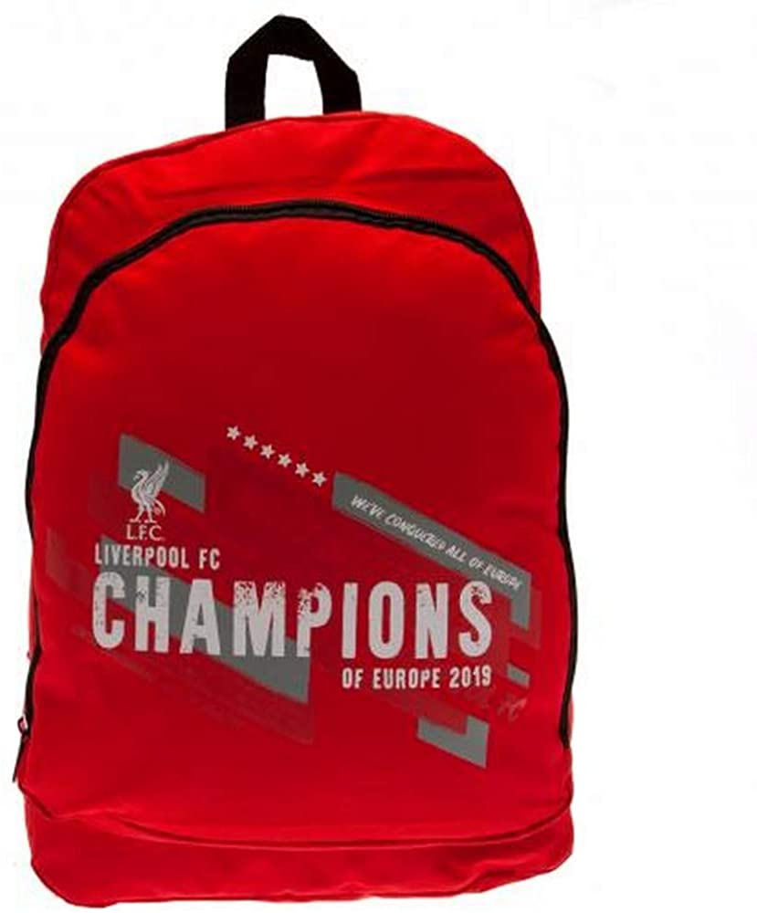 Liverpool Fc Champions of Europe Backpack Rucksack Gym Sports Holdal, Red
