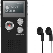 Vankii Digital Voice Activated Recorder, 8GB HD Sound Audio Recorder for Lectures/Meetings/Interviews/Class, USB, MP3,Rechargeable,Double Microphone,Portable Mini Dictaphone (Black)