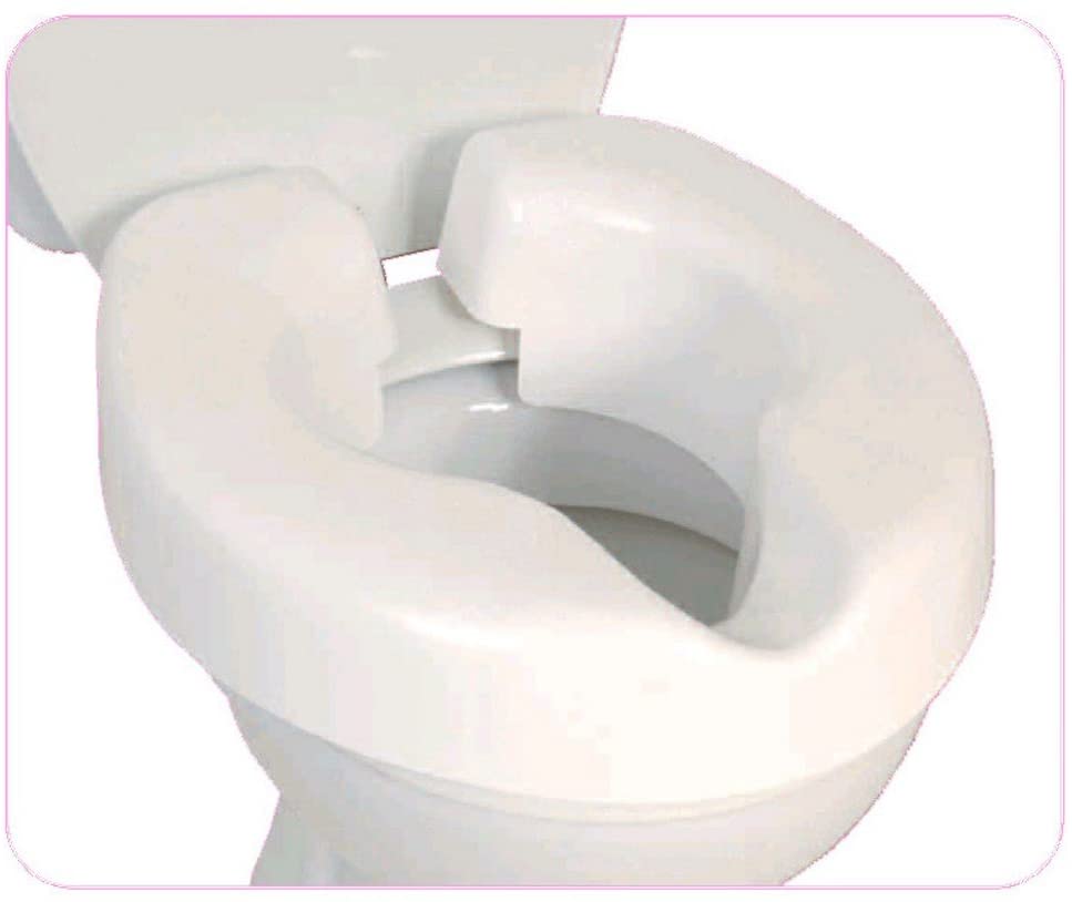 NRS Healthcare Novelle Portable Clip-On Raised Toilet Seat, Height: 75 mm(3 feet)