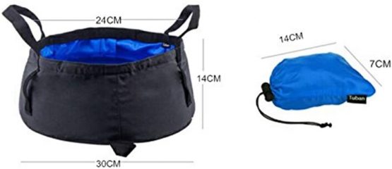Folding Basin,Collapsible Basin Leak-proof Wash Basin Multifunctional Lightweight Portable Folding Bucket For Outdoor Traveling Washing Camping Hiking Fishing with Carry Bag 8.5L - Image 4