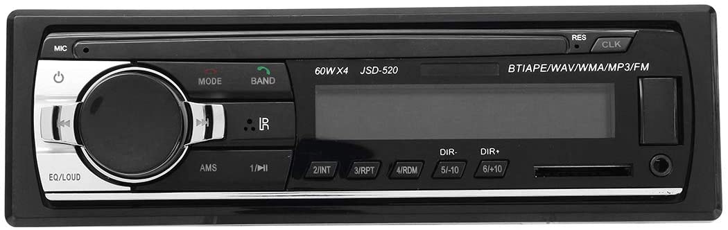 MOMOALA JSD520 Car Bluetooth FM Radio Stereo Hands-free MP3 Player Buit-in Microphone, Black