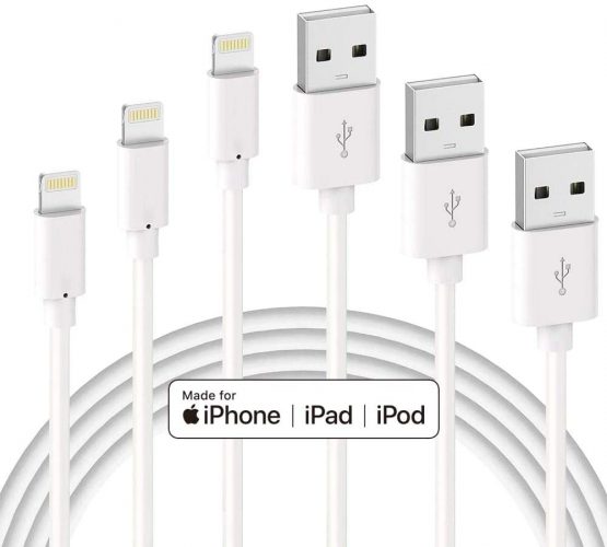 Quntis iPhone Charger Cable 3Pack 1+2+3M Certified Premium Lightning to USB A Cable Compatible for iPhone 11 Xs Max XR X 8 Plus 7 Plus 6 Plus 5s SE iPad Pro iPod and More