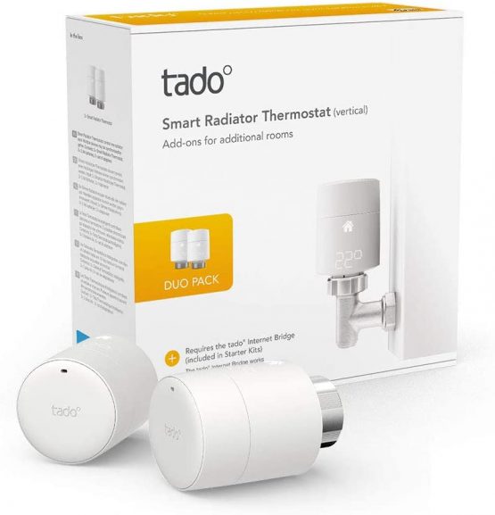 tado° V3P-2SRT01V-TC-ML Smart Radiator Thermostat (Vertical mounting) -Duo Pack, Add-ons for Multi-Room, Intelligent Heating Control, White - Image 2