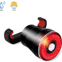 XIAOKOA Smart Bike Tail Light, Bicycle Lights with USB Rechargeable Bike Brake Lights,Colorful Cycling Taillights with Waterproof Rear Bike Lights for Mountain Cycling Taillights and Road Bike