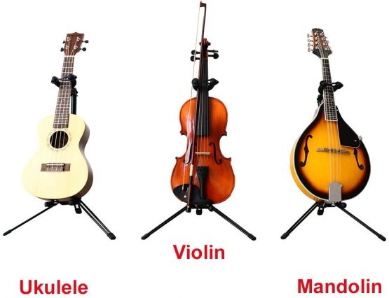 Rayzm Violin Stand with Bow Holder, Adjustable Portable Folding Tripod Metal Stand for Violin / Ukulele / Mandolin, Easy to Assemble and Disassemble. - Image 2