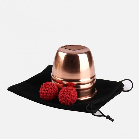 Enjoyer Chop Cup Magic Tricks Cup and Balls Close Up Magic Props Stage Illusions Magician accessories (Copper,Diamter 7cm) - Image 2