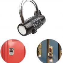 JJOnlineStore - 5 Letters Combination Padlock | Outdoor Padlock Weatherproof | Code Padlock Combination | Heavy Duty Padlock for Gym Locker, Gate, Fence, School, Toolbox, Hasp (Black, 8mm)