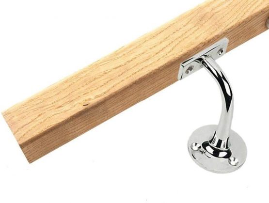 XFORT® Set of 4 Polished Chrome Handrail Brackets, Steel Heavy Duty Bracket for Stair Bannister Handrail, for Wood and Steel Handrail, Classy and Stylish Brackets for Hand Rail. - Image 4