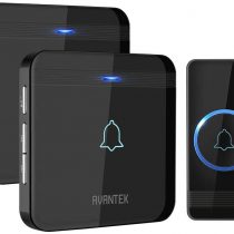Wireless Doorbell, AVANTEK 1300 Feet Operating Range Door Bells, IP55 Waterproof Door Chime with 2 Plug-in Receivers, LED Flash, 5 Levels Volume, 52 Melodies, D-3B