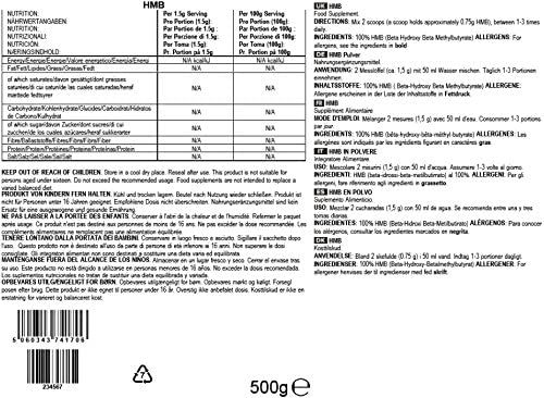 Bulk HMB Powder, 500 g, Packaging May Vary, 333 Servings (Pack of 1) - Image 2