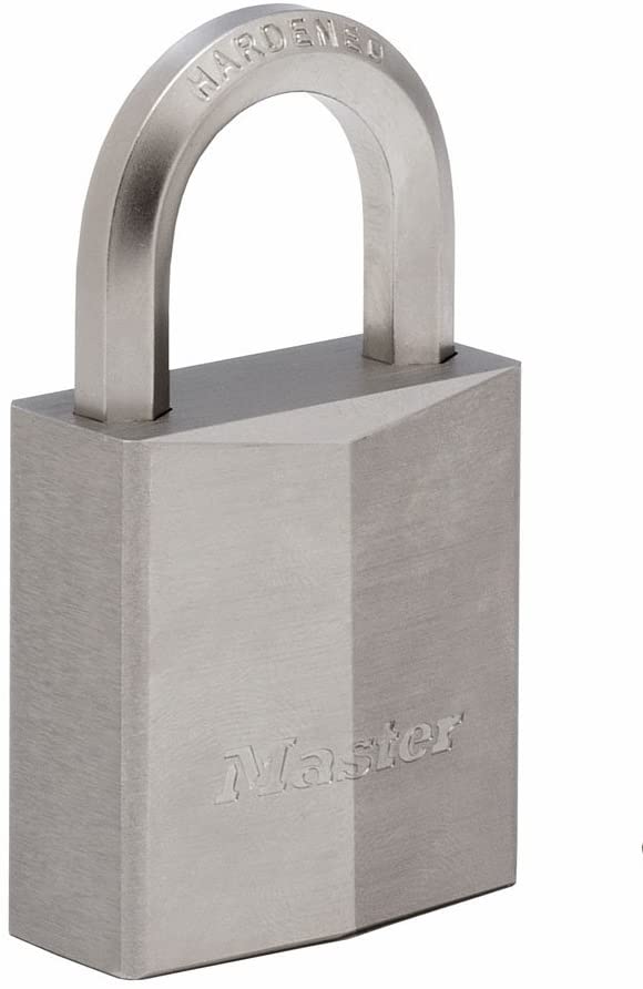 Master Lock 1145PEURD Marine Padlock with Key, Grey, 7,1 x 4 x 2,1 cm, Standard, 7,15 cm x 4 cm x 2,1 cm