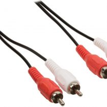 Valueline 3m 2x RCA Male to 2x RCA Male Stereo RCA Audio Cable - Black