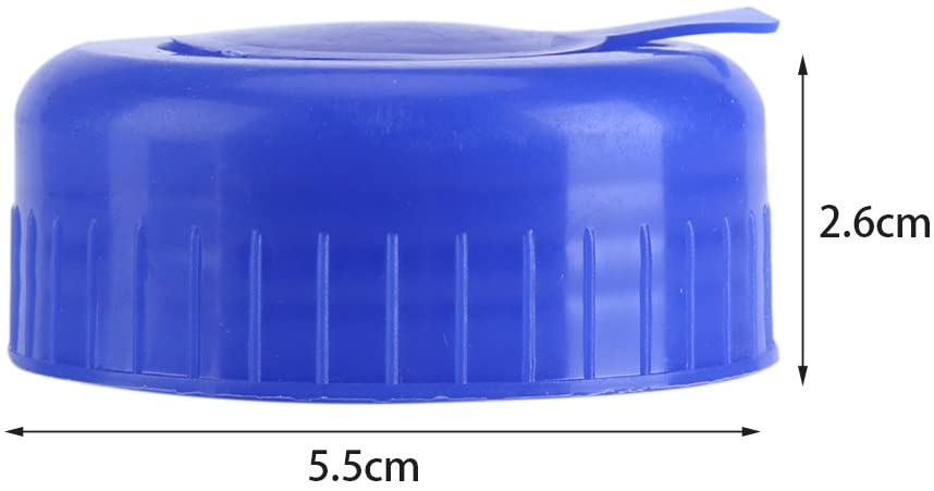 5Pcs Blue 3 & 5 Gallon Water Bottle Screw on Cap Reusable Replacement Anti Splash Lids - Image 4