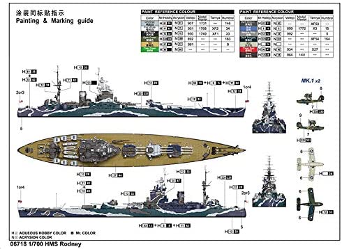 Trumpeter 1: 700 - HMS Rodney, Various, Small - Image 4