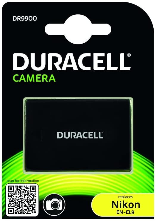 Duracell Premium Analog Nikon EN-EL9 EN-EL9e Battery D40 D60 D3000 D5000 7.4V 1100mAh, black
