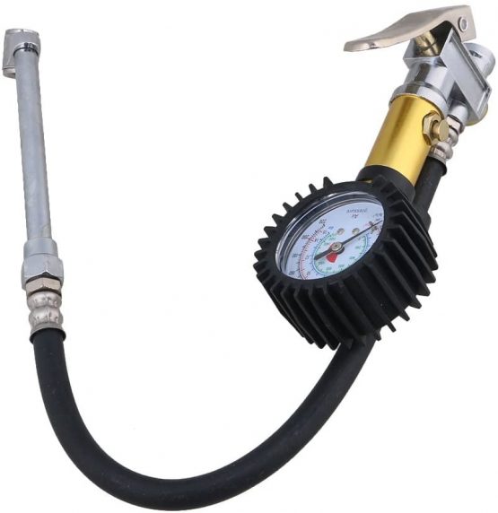 BQLZR Car Van Truck Tyre Tire Air Line Inflator Dial Pressure Meter Gauge Compressor For Chuck Cars Trucks 220 PSI - Image 2
