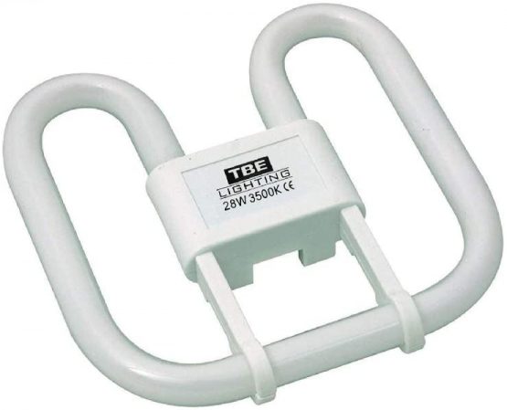 TBE Lighting 28w 2D 4-PIN CFL Energy Saving Lamps - DD Fluorescent Bulbs - 4-Pin GR10q Base Fittings - Long Life Lamp, Soft White 3500K (Single Unit) - Image 4